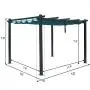 Kozyard Atlantics Outdoor 10x13 Extra Large BBQ Grill Pergola with Sun Shade Gazebo Canopy Beige Canopy,UV Resistant Fabric (10ft x 13 ft Blue) Kozyard Atlantics Outdoor 10x13 Extra Large BBQ Grill Pergola with Sun Shade Gazebo Canopy Beige Canopy,UV Resistant Fabric (10ft x 13 ft Blue)