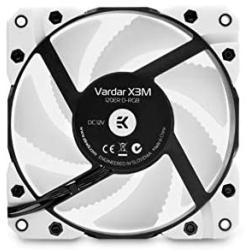 EKWB EK-Vardar X3M 120ER PWM 120mm Fan, 500-2200 RPM, Digital RGB, White, 2-Pack