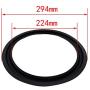 Fielect 12 Inch Speaker Rubber Edge Surround Rings Replacement Parts for Speaker Repair or DIY 4pcs