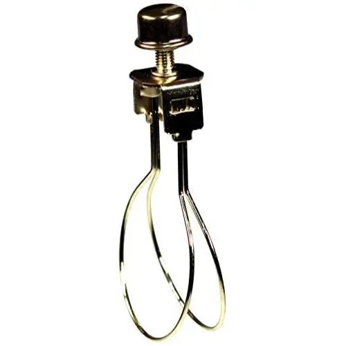 Creative Hobbies Lamp Shade Light Bulb Clip Adapter Clip on with Shade Attaching Finial Top, Gold Color Creative Hobbies Lamp Shade Light Bulb Clip Adapter Clip on with Shade Attaching Finial Top, Gold Color