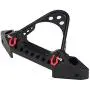 Zouminy RC Car Metal Front Bumper with 2 LED Lights for Traxxas T RX-4 1/10 Scale Crawler (Black)
