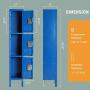 Metal Locker for School Office Gym INTERGREAT Metal Storage Locker Cabinet for Employees Students Steel Locker Triple Tier with 3 Door Blue
