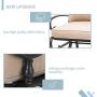 Oakmont Outdoor Loveseat Patio Swing Rocking Glider 2 Seats Metal Furniture Set(Brown)