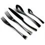JANKNG 20-Piece 18/10 Stainless Steel Flatware Set Mirror Polishing Black, Serive for 4 JANKNG 20-Piece 18/10 Stainless Steel Flatware Set Mirror Polishing Black, Serive for 4