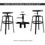 COSTWAY Counter Height Bar Stools, Set of 2, Swivel Adjustable, Round Top Pub Bistro Kitchen Dining Side Chair Metal Barstools with Footrest
