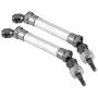 2PCS 1/10 RC Car Front Drive Shaft CVD Transmission Axle Spare Parts Compatible with Traxxas Slash 4X4 RC Truck Accessory( Titanium Gray)