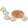 RuiLing 50pcs Cone Studs Rivet Bullet Spikes Rapid Rivets Rock Leathercraft Decorations Accessory Handmade DIY Crafts for Punk Jewelry Shoes Clothes Bags Garment 10x7mm Silver