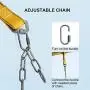PACEARTH 2 Pack Swings Seats Holds 660lbs with 68.9 inch Anti-Rust Chains Plastic Coated 23.6 inch Tree Hanging Straps and Locking Buckles Playground Swing Set Accessories Replacement - Green