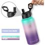 Umite Chef Water Bottle, Vacuum Insulated Wide Mouth Stainless-Steel Sports Water Bottle with New Wide Handle Straw Lid,Hot Cold, Double Walled Thermo Mug