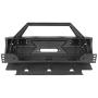 Hooke Road Stubby Steel Front Winch Bumper with D-Rings & Extra Lights Compatible with Toyota 4 Runner 5 Gen 2010 2011 2012 2013 2014 2015 2016 2017 2018 2019 2020