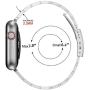 T-ENGINE Metal Band Compatible with Apple Watch SE Series 6 5 4 3 2/1, Upgraded Ultra Thin Band for 42mm 44mm Silver