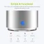 Travel Case Packed, Wireless Mini Bluetooth Speaker with Custom Bass Radiator. EWA A106, Small But Loud, The Next Generation of Portable Speakers for Home, Outdoors, Shower (Silver)