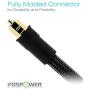 FosPower (10 Feet) 24K Gold Plated Toslink Digital Optical Audio Cable (S/PDIF) - [Zero RFI & EMI Interference] Metal Connectors & Ultra Durable Nylon Braided Jacket