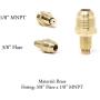 GasOne 2113+50105 4 ft Regulator and Propane Brass Orifice, Steel Braided Hose