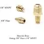 GasOne 2113+50105 4 ft Regulator and Propane Brass Orifice, Steel Braided Hose