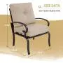 Oakmont 2 Piece Outdoor Furniture Patio Bistro Chairs Metal Dining Furniture Set, All-Weather Garden Seating Chair (Brown) Oakmont 2 Piece Outdoor Furniture Patio Bistro Chairs Metal Dining Furniture Set, All-Weather Garden Seating Chair (Brown)