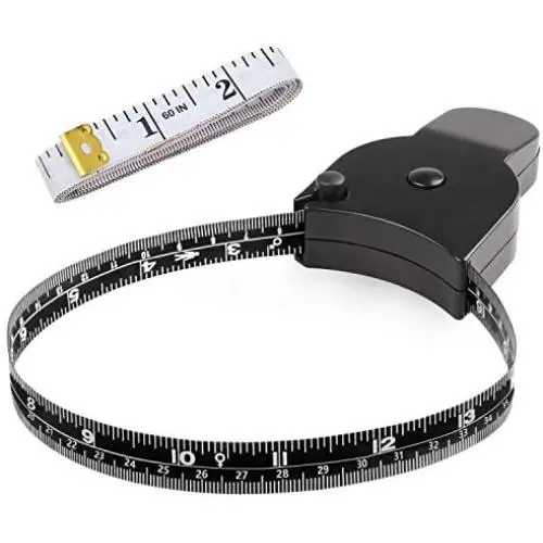 Body Measuring Tape 60 inch, Body Tape Measure, Lock Pin and Push Button Retract, Body Measurement Tape, Black Body Measuring Tape 60 inch, Body Tape Measure, Lock Pin and Push Button Retract, Body Measurement Tape, Black