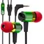 GOgroove Durable Heavy Duty Earbud Headphones (Rasta) - Ergonomic Earphones with Fiber-Reinforced Cable, Microphone, in-Line Music Button - in-Ear Noise Isolation & Rugged Metal Driver Housing GOgroove Durable Heavy Duty Earbud Headphones (Rasta) - Ergonomic Earphones with Fiber-Reinforced Cable, Microphone, in-Line Music Button - in-Ear Noise Isolation & Rugged Metal Driver Housing