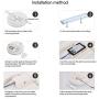 LE Flush Mount Ceiling Light Fixture Waterproof LED Ceiling Light for Bathroom Porch, 5000K Daylight 15W (100W Equivalent) 1250lm Ceiling Lamp for Kitchen, Bedroom, Living Room, Hallway, Non Dimmable