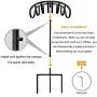 Urban Deco Garden Hose Holder Metal Decorative Hose Stand Heavy Duty Hose Holder Free Standing Garden Hose Storage Hose Stand, Black