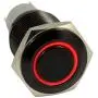 ESUPPORT 19mm 12V 5A Car Red LED Light Angel Eye Metal Push Button Toggle Switch Socket Plug Latching Black Shell