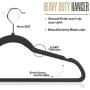 Utopia Home (Pack of 50 Premium Non Slip Velvet Hangers - 360-degree rotatable Hook - Durable & Slim - Coat Hangers - Pant Hangers - Black