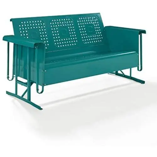 Crosley Bates Sofa Glider Turquoise Gloss Crosley Bates Sofa Glider Turquoise Gloss