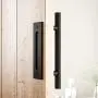 SMARTSTANDARD 12 Inch Sliding Barn Door Handle, Pull and Flush Hardware Set, Black Powder Coated Finish, Large Rustic Two-Side Design SMARTSTANDARD 12 Inch Sliding Barn Door Handle, Pull and Flush Hardware Set, Black Powder Coated Finish, Large Rustic Two-Side Design