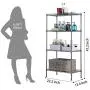 SINGAYE 4 Tier Adjustable Wire Shelving Metal Storage Rack for Laundry Bathroom Kitchen 530Lbs Capacity 13.4'' D x 23.2'' W x 47.2'' H Silver SINGAYE 4 Tier Adjustable Wire Shelving Metal Storage Rack for Laundry Bathroom Kitchen 530Lbs Capacity 13.4'' D x 23.2'' W x 47.2'' H Silver