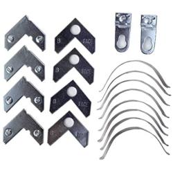 18PCS Silver Metal Photo Frame Hardware Accessories L Shaped Angle Bracket Flat Plate Fastener Tapped Corners Gasket Picture Frame Hanging Hangers Hooks Spring Clips DIY Picture Framing Tools