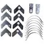 18PCS Silver Metal Photo Frame Hardware Accessories L Shaped Angle Bracket Flat Plate Fastener Tapped Corners Gasket Picture Frame Hanging Hangers Hooks Spring Clips DIY Picture Framing Tools 18PCS Silver Metal Photo Frame Hardware Accessories L Shaped Angle Bracket Flat Plate Fastener Tapped Corners Gasket Picture Frame Hanging Hangers Hooks Spring Clips DIY Picture Framing Tools