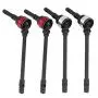 RC Car Drive Shaft, 4Pcs Metal Dog Bone CVD Transmission Axle for SCX10 RC Crawler Truck Parts Accessories