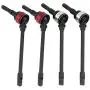 RC Car 4Pcs Drive Shaft, Metal Dog Bone CVD Drive Shaft for SCX10 RC Crawler RC Car Part Spare Parts Accessories Component