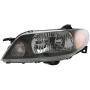 New Replacement for OE Halogen Headlight Set fits 2001-2003 Mazda Protege w/Metal Coat Bezel/Bulbs Pair