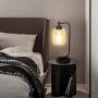 Innqoo Touch Control Table Lamp, 3 Way Dimmable Industrial Table Lamp with USB Charging Ports, Modern Nightstand Lamp, Metal Bedside Lamp for Living Room, Bedroom, Dorm (T45 Vintage Bulb Included)