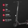 Hiboy NEX3 Electric Scooter - 8.5'' Solid Tires - Up to 16 Miles Long-Range & 18 mph Portable Folding Commuting Electric Scooter for Adults with Double Braking System and Longer Deck