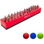 Olsa Tools Hex Bit Organizer with Strong Magnetic Base | Magnetic Hex Bit Organizer for Your Specialty, Drill or Tamper Bits (Red) | Magnetic Bit Holder | Hex Holder | Professional Grade