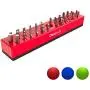 Olsa Tools Hex Bit Organizer with Strong Magnetic Base | Magnetic Hex Bit Organizer for Your Specialty, Drill or Tamper Bits (Red) | Magnetic Bit Holder | Hex Holder | Professional Grade