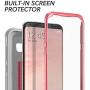 YOUMAKER Kickstand Case for Galaxy S8 Plus, Full Body with Built-in Screen Protector Heavy Duty Protection Shockproof Rugged Cover for Samsung Galaxy S8 Plus 6.2 inch - Pink/Gray