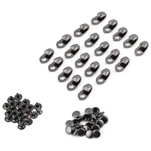 GLOGLOW 20pcs/Set Shoe Lace Hooks Lace Fittings, Alloy Boot Lace Safety Shoelace Buckles for Repair/Camp/Hike/Climb Accessories