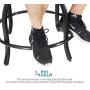 PHI VILLA Patio Swivel Bar Stools with Seat Cushion, Outdoor Extra Wide Bar Height Arms Chairs, 2 Pack