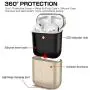 Metal AirPods Case, Full Protective Cover Accessories Compatible with Airpods Wireless Charging Case-Gold