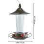 Prime Durable Hanging Metal & Bottle Glass Hummingbird Feeder Most Visited Place to Your House & Outdoor Garden Watch Birds from Your Window Features 4 Red Flower Feeding Ports 11 Fluid Oz Capacity