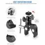 SMALLRIG Super Clamp Mount with Mini Ball Head Mount Hot Shoe Adapter with 1/4 Screw for LCD Field Monitor, LED Lights, Flash, Microphone, Gopro, Action Cam - 1124