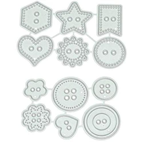 CXV Metal Cutting Dies, Button Shape Metal Cutting Dies Scrapbooking Stencils DIY Album Paper Card Decor for DIY Scrapbook Card Making Supplies