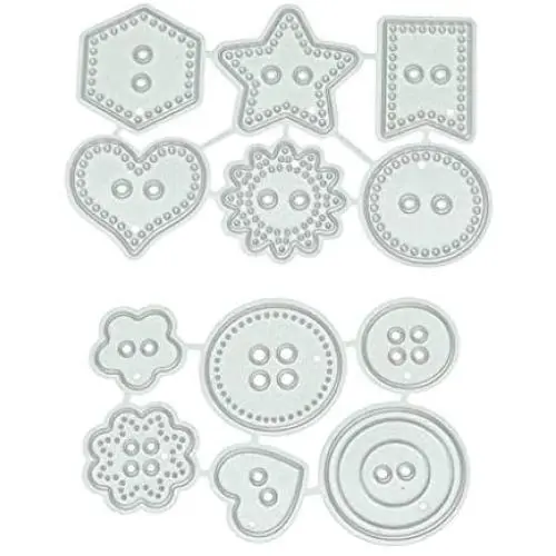 CXV Metal Cutting Dies, Button Shape Metal Cutting Dies Scrapbooking Stencils DIY Album Paper Card Decor for DIY Scrapbook Card Making Supplies CXV Metal Cutting Dies, Button Shape Metal Cutting Dies Scrapbooking Stencils DIY Album Paper Card Decor for DIY Scrapbook Card Making Supplies
