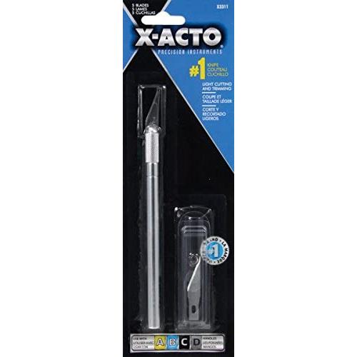 Xacto X3311 N0. 1 Precision Knife With 5 No. 11 Blades, #1 Knife