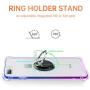 DAUPIN iPhone 8 Plus Case, Clear iPhone 7 Plus Case with 360 Rotatable Ring Kickstand Magnetic Metal Car Mount Soft TPU Bumper PC Back Shochproof Protective Case for iPhone 7/8 Plus (Blue Purple)