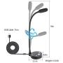 Computer Microphone MAONO AU-GM10 Metal USB Cardioid Condenser Gooseneck Desktop Mic with Touch-Key Mute and Volume Control, Headphone Jack, LED Indicator