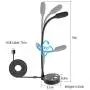 Computer Microphone MAONO AU-GM10 Metal USB Cardioid Condenser Gooseneck Desktop Mic with Touch-Key Mute and Volume Control, Headphone Jack, LED Indicator